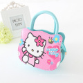 One piece lovely hello kitty PU Handbags, Girls Tote Bags With mint/ pink cartoon handbags for girls one piece retail wholesale